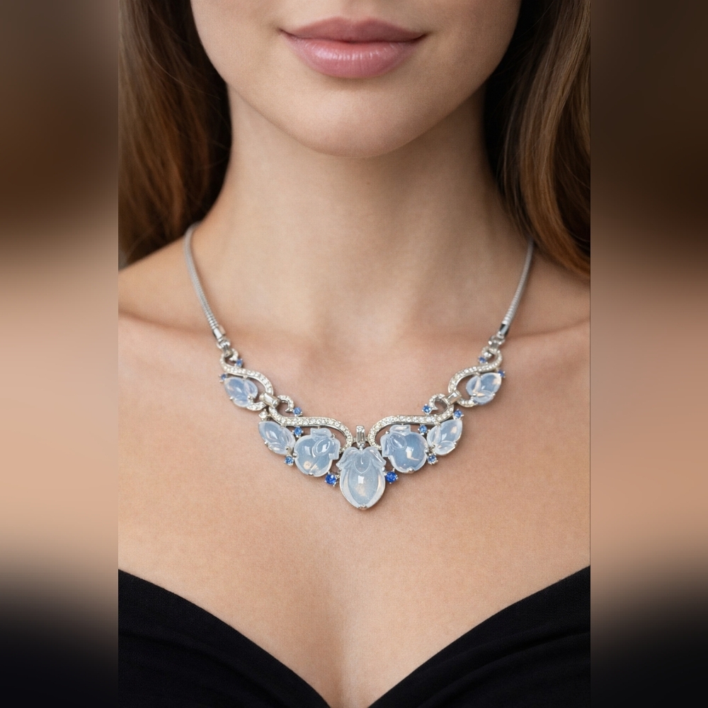 Rare Vintage Crown Trifari "Fruit Salad" Necklace by Alfred Philippe